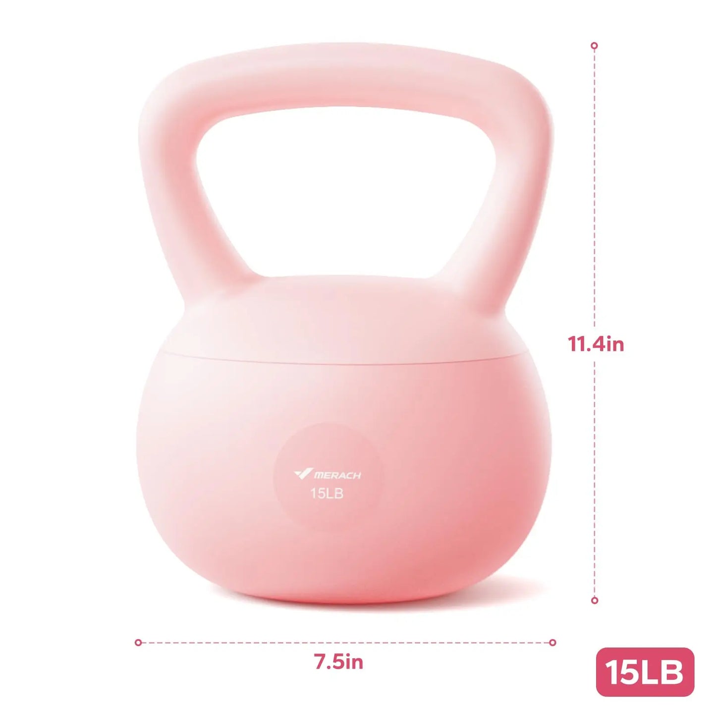 MERACH Soft Kettlebell Non Slip Wide Grip Handle Cushioned Base
