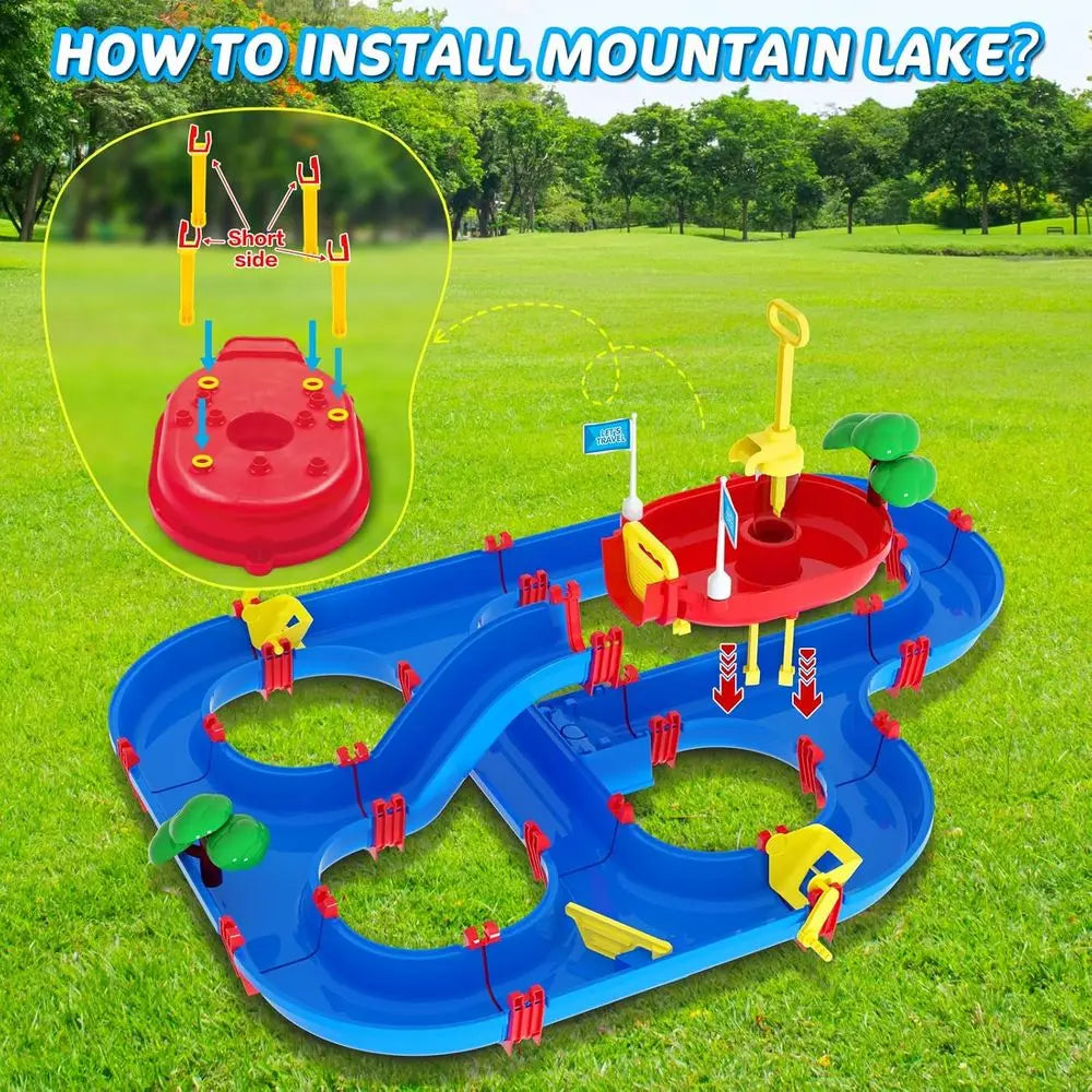 Double Tier Kids Water Table With Pump And Waterways