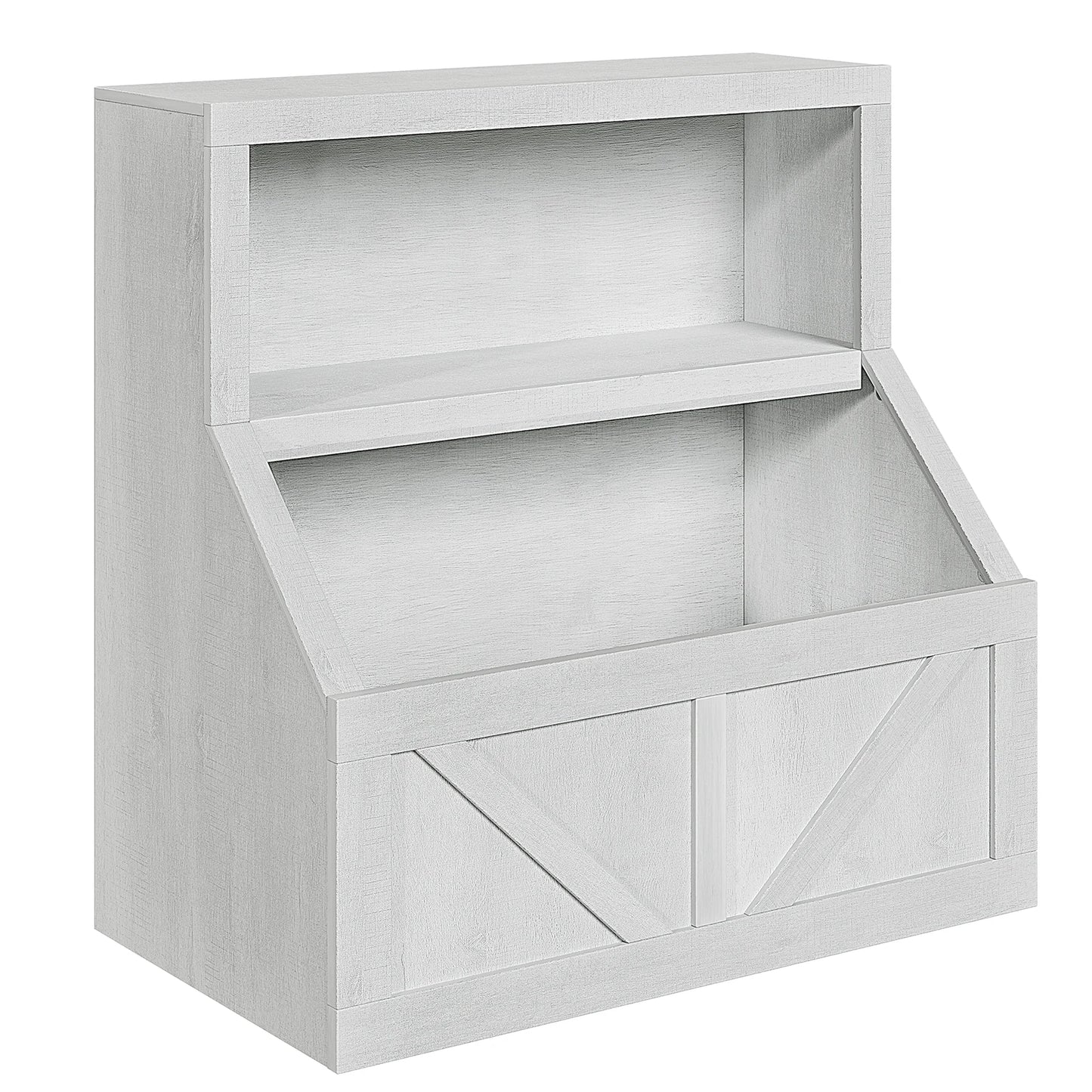 Kids Wooden Bookcase Organizer With Cubby Storage Shelf For Playroom