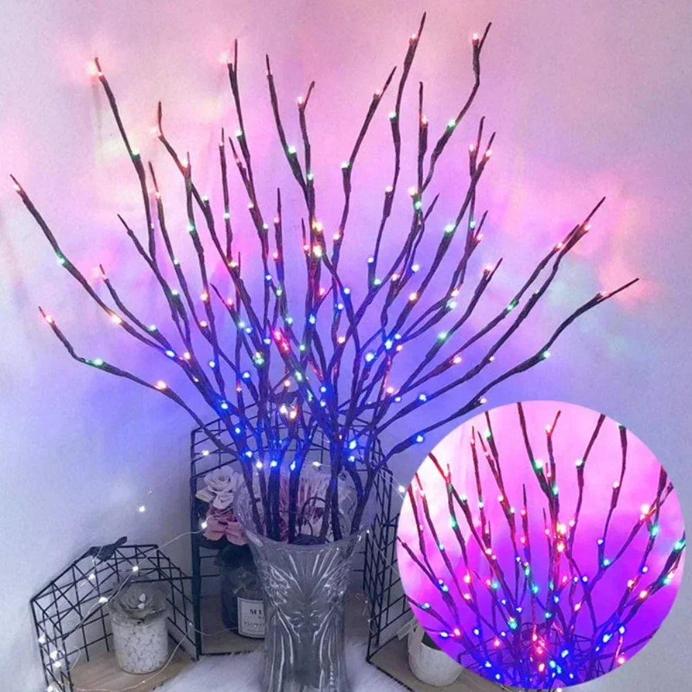 LED White Birch Branch Lights 20LED Battery Operated Twig Lamp