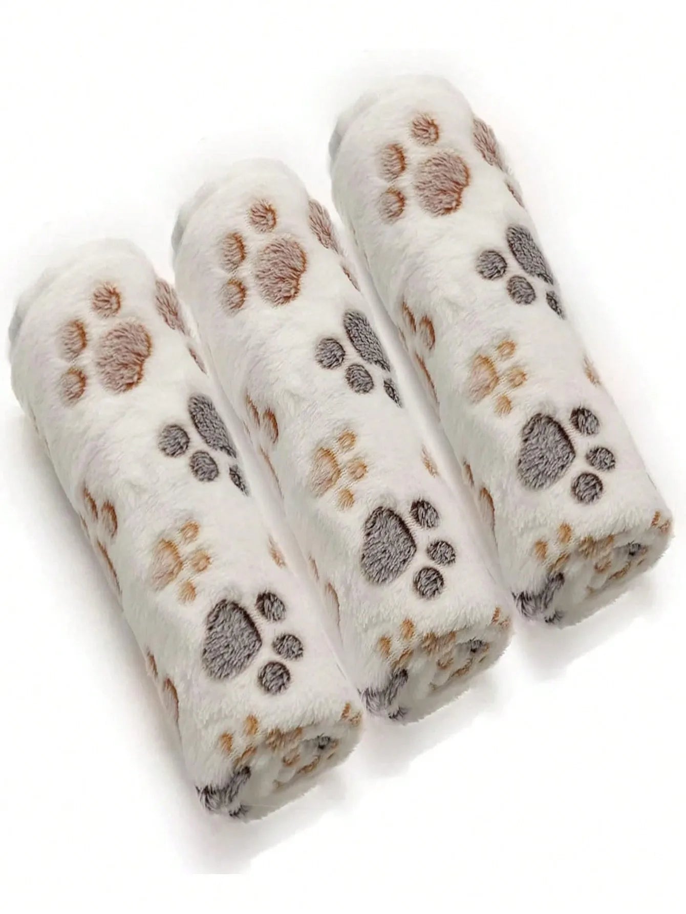 Puppy Blanket Super Soft Warm Sleep Mat Paw Print Fleece Pet Blanket