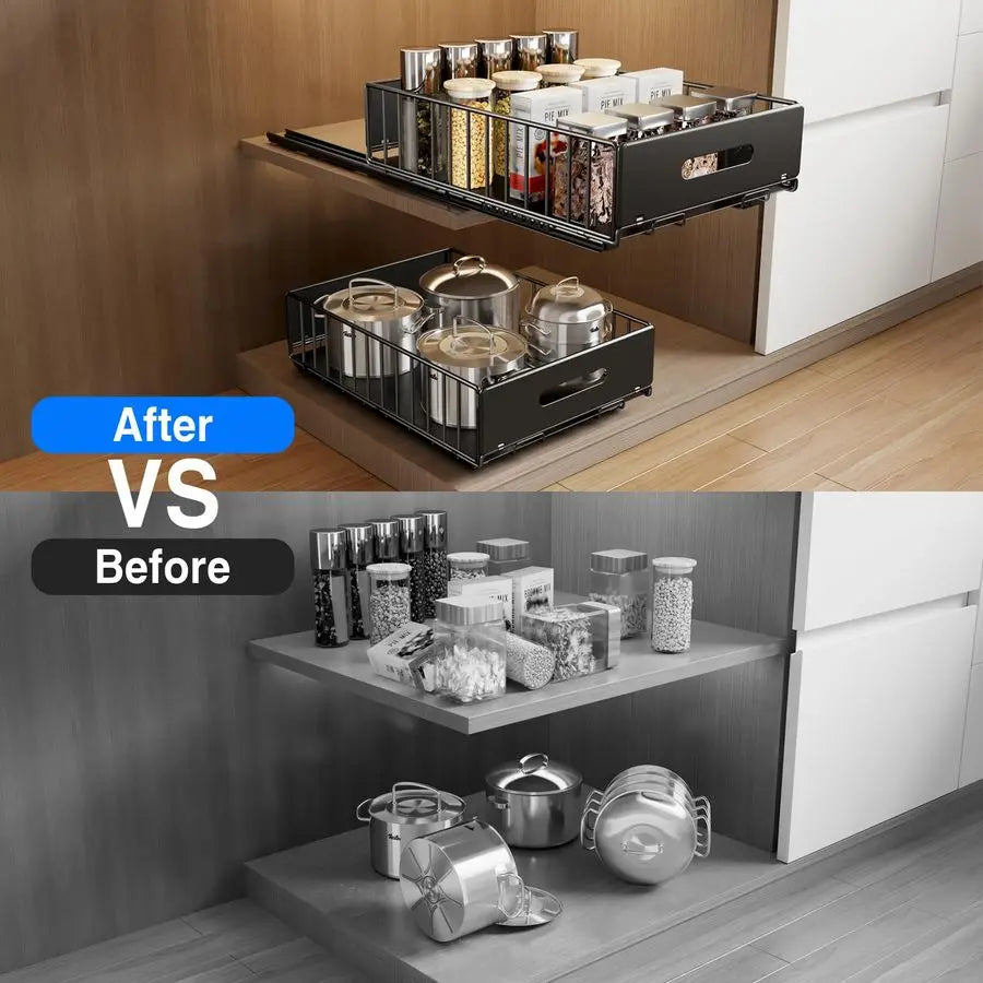 Heavy Duty Pull Out Cabinet Organizer With Slide Out Drawers