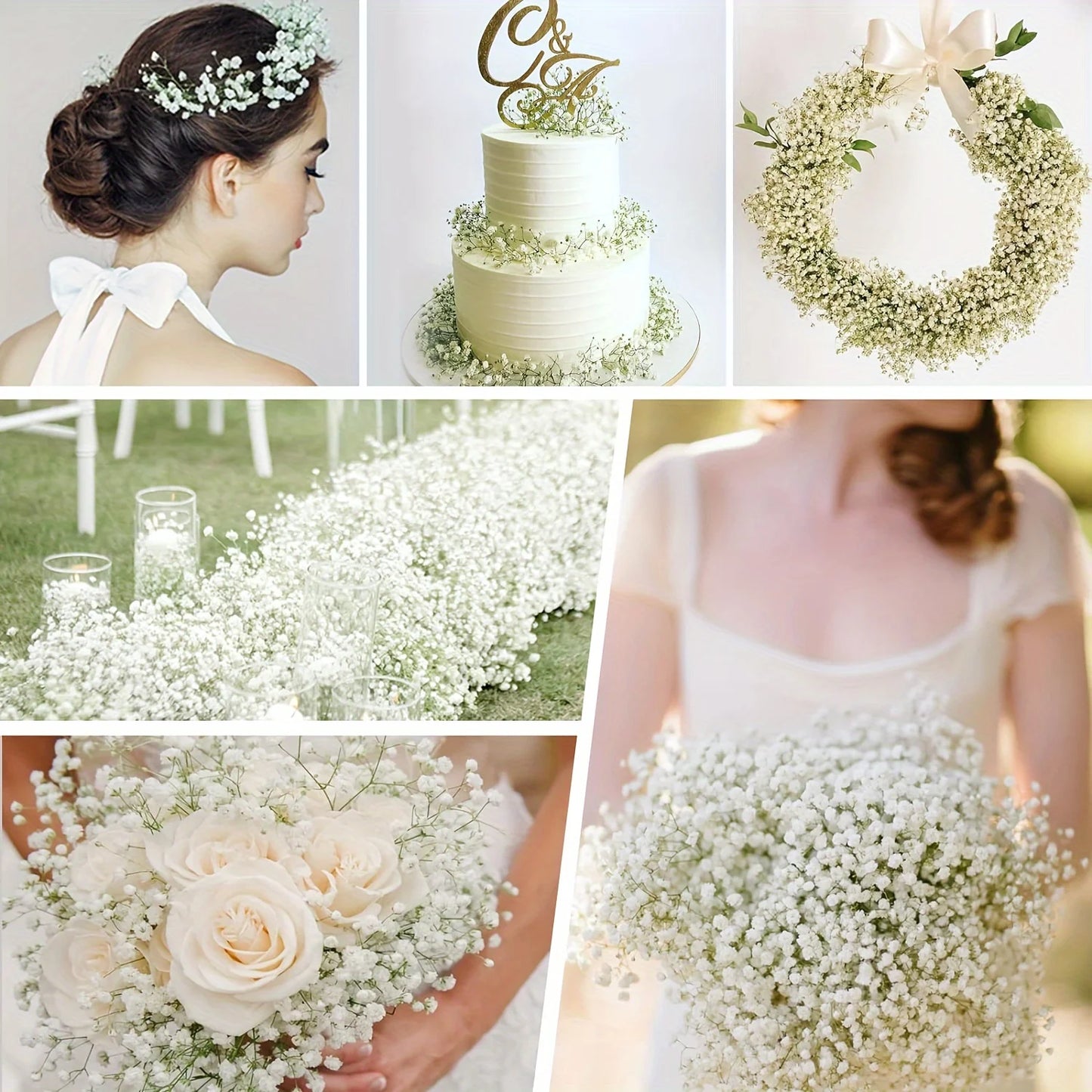Baby's Breath Artificial Flowers Real Touch Wedding Decor
