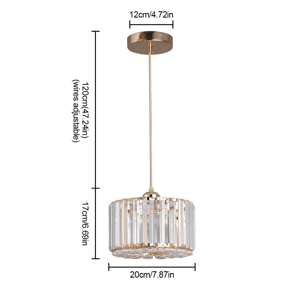 Vetrulus Nordic Modern Pendant Light Crystal LED Chandelier