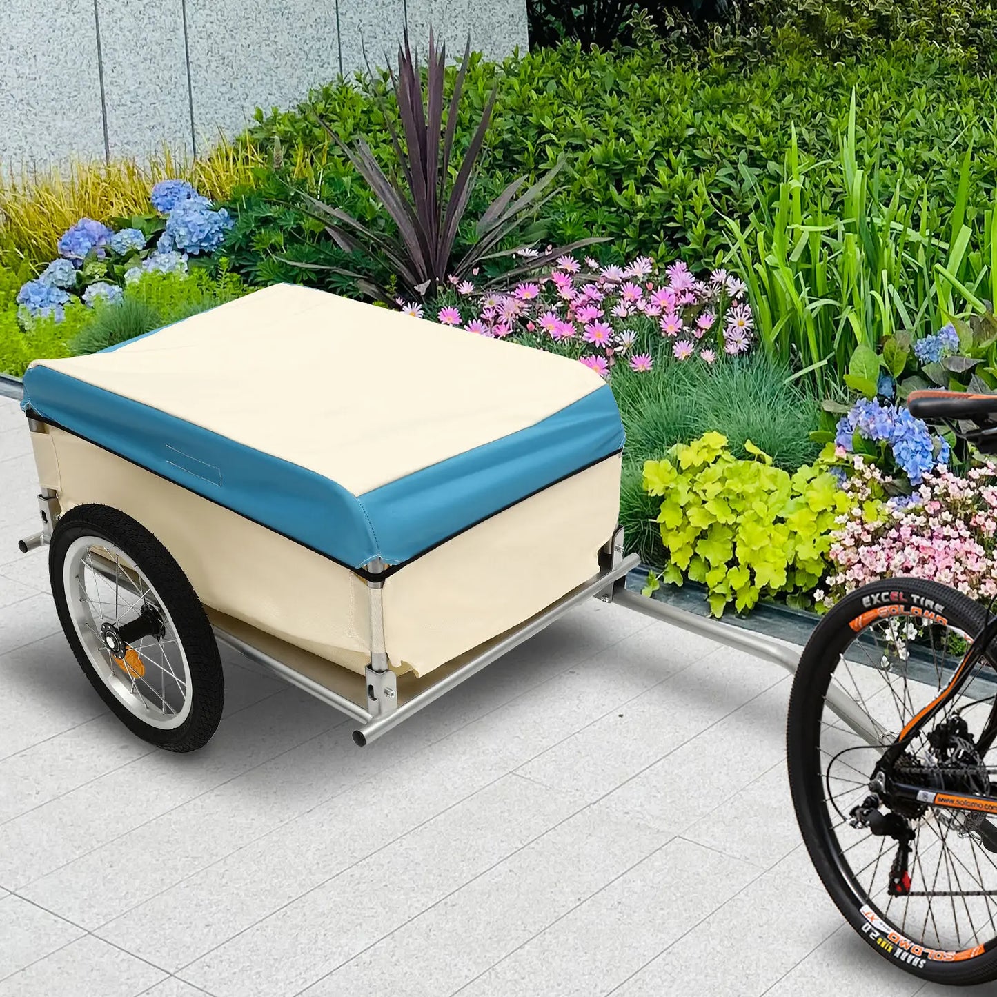 Bicycle Trailer 50Kg Load Aluminum Utility Cargo Trailer