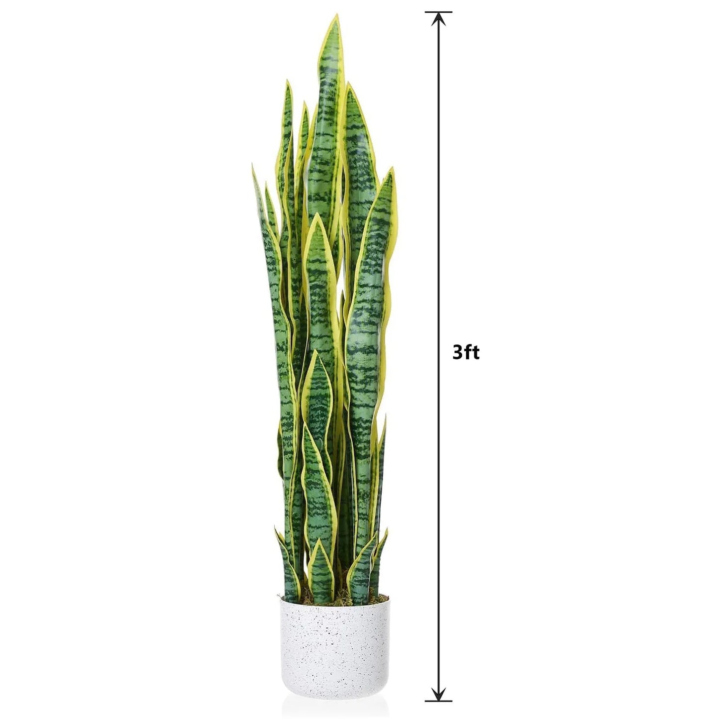 HiMISS Artificial Sansevieria Snake Plant With Planter