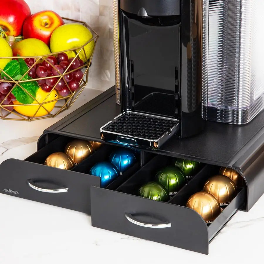 XMSJ Single Serve Coffee Pod Organizer With Drawers VertuoLine Nespresso