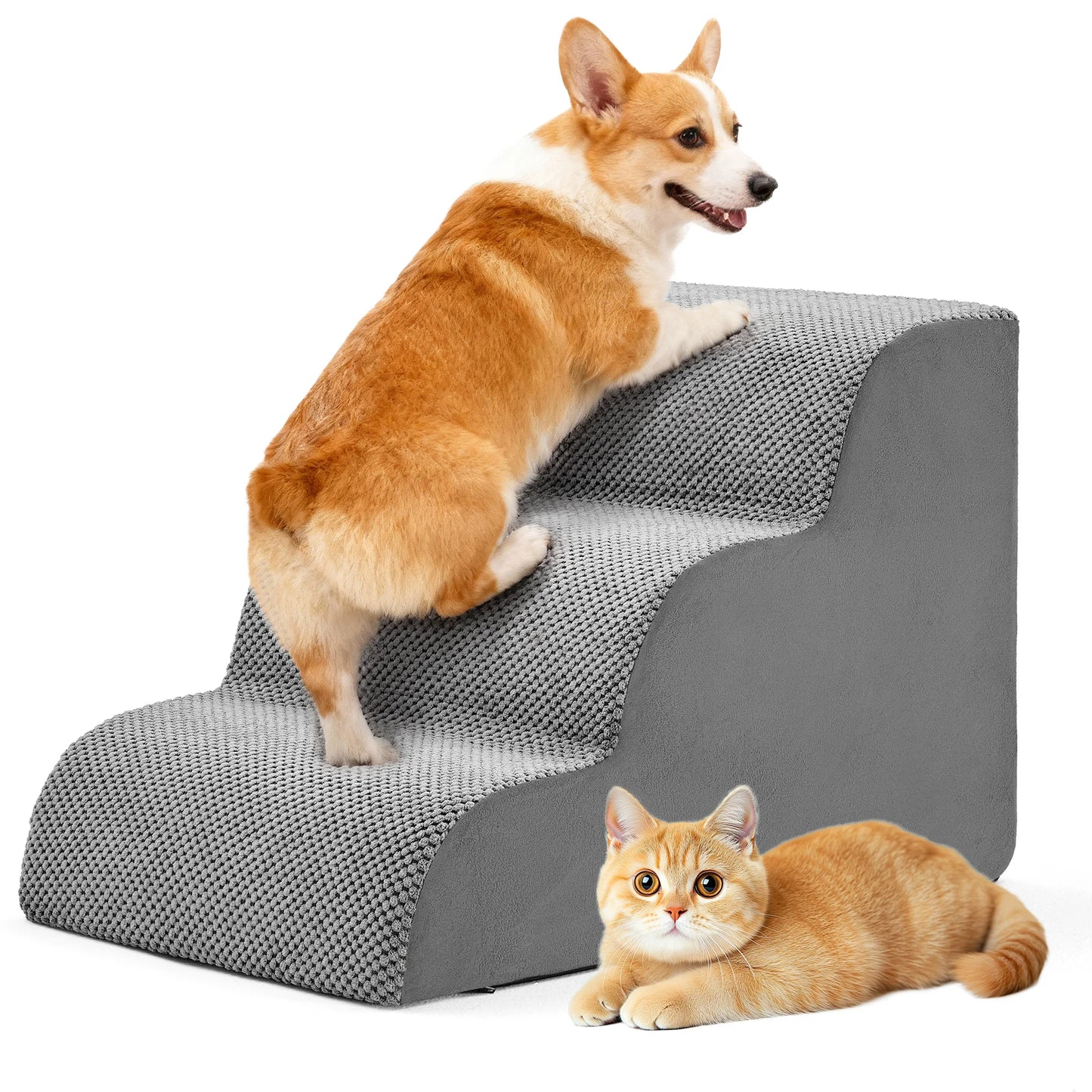 Three To Five Step High Density Foam Dog Stairs Ramp