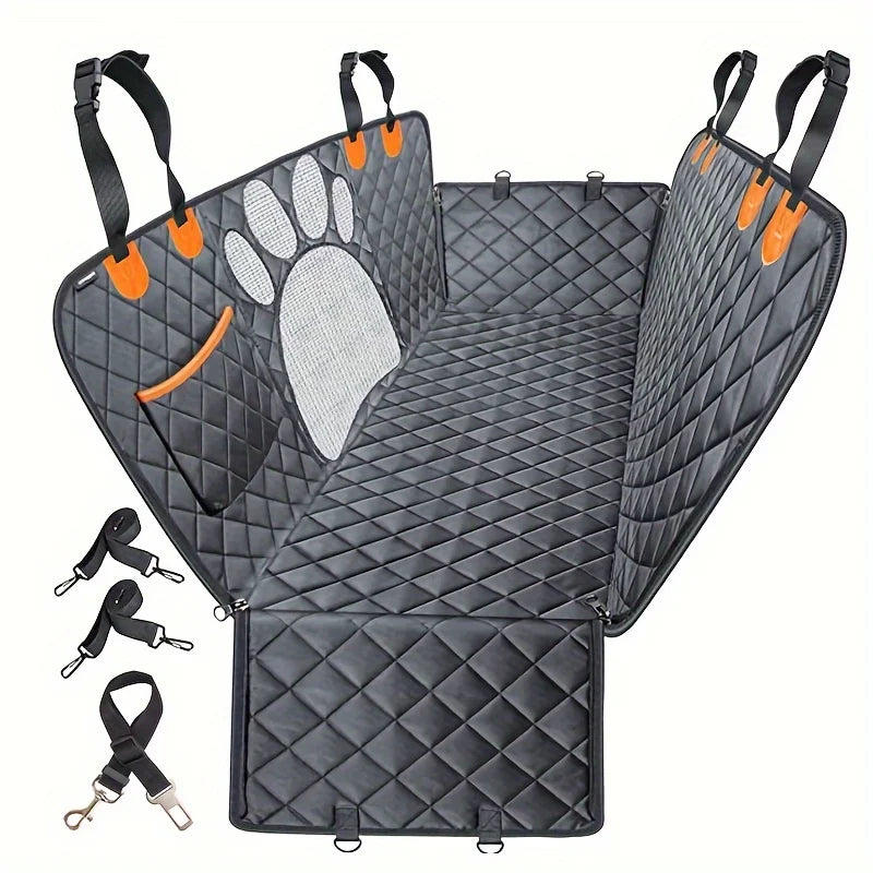 Dog Car Seat Cover Hammock Style Non Slip Waterproof Rear Seat