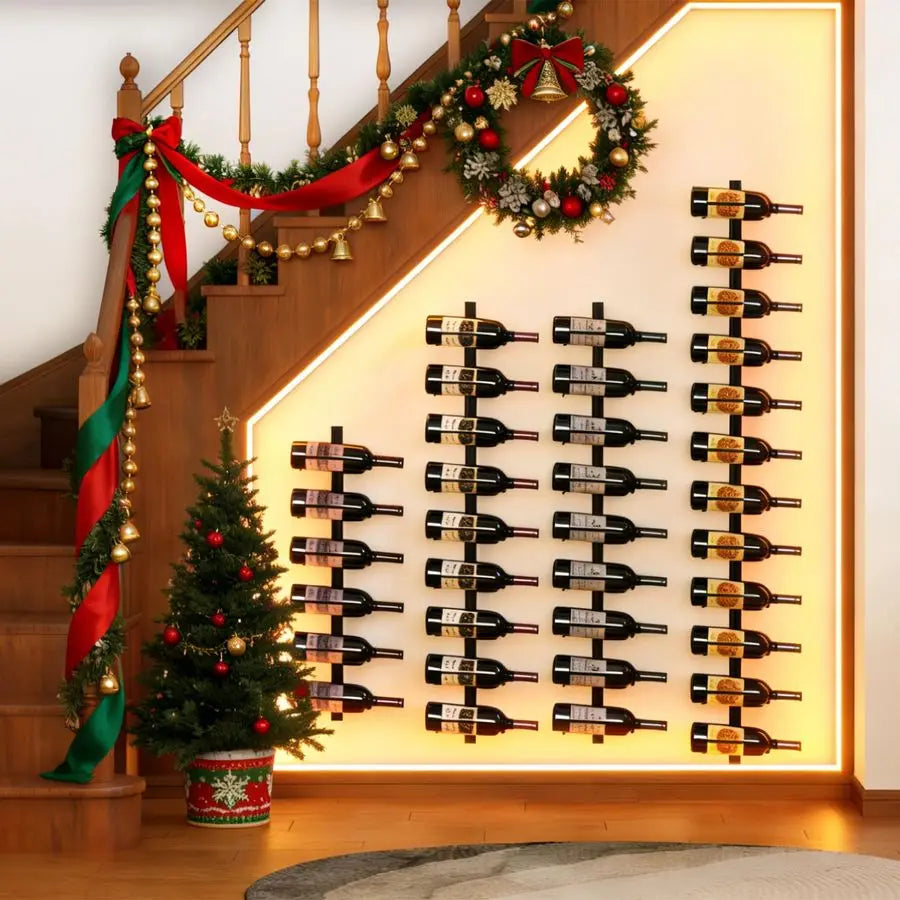 Detachable Wall Mount Wine Rack Organizer Pack 2 Set