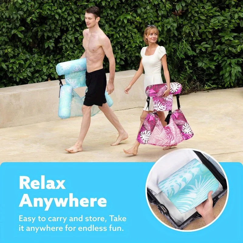 Joyfy 2 Pack Inflatable Pool Floats Lounge Chairs for Adults