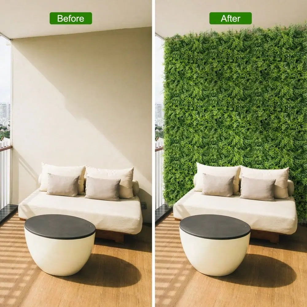 XMSJ Grass Wall Panels Boxwood Privacy Screen 12 Pieces