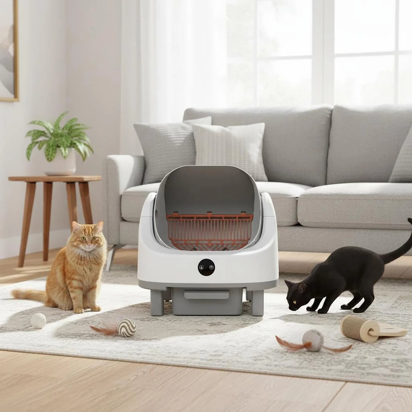 HiMISS Open Top Self Cleaning Automatic Smart Cat Litter Box