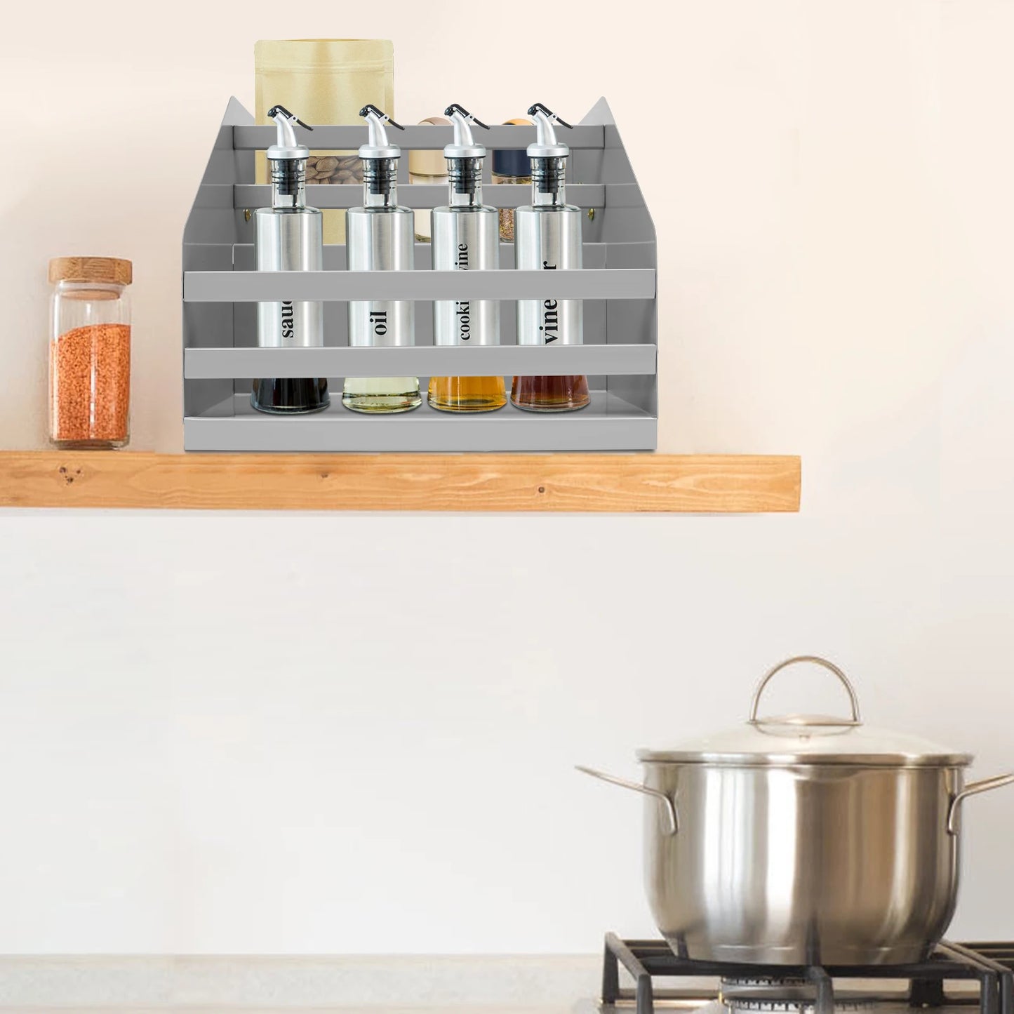 Two Tier Pull Down Cabinet Organizer Under Sink Storage Rack