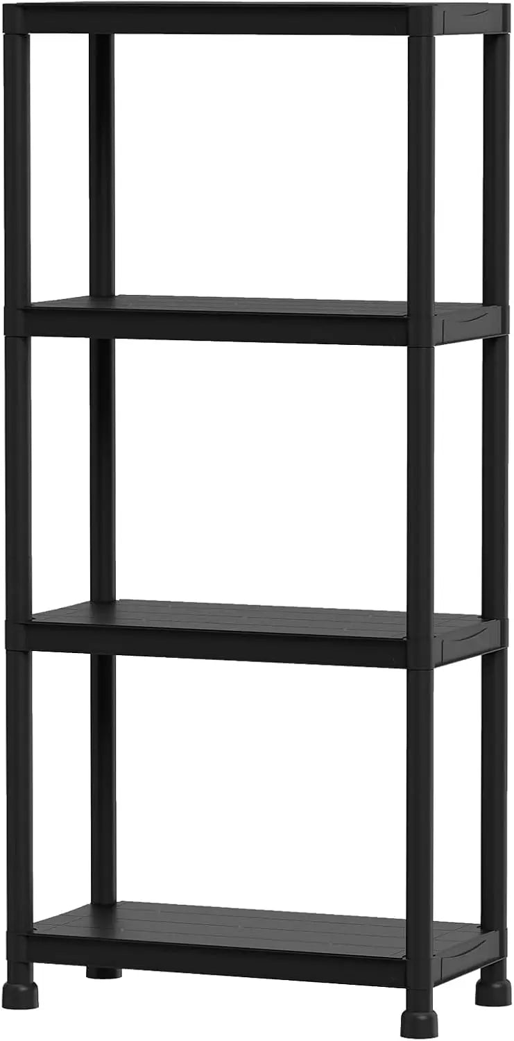 Heavy Duty Plastic Storage Shelves Freestanding Garage Organizer Rack