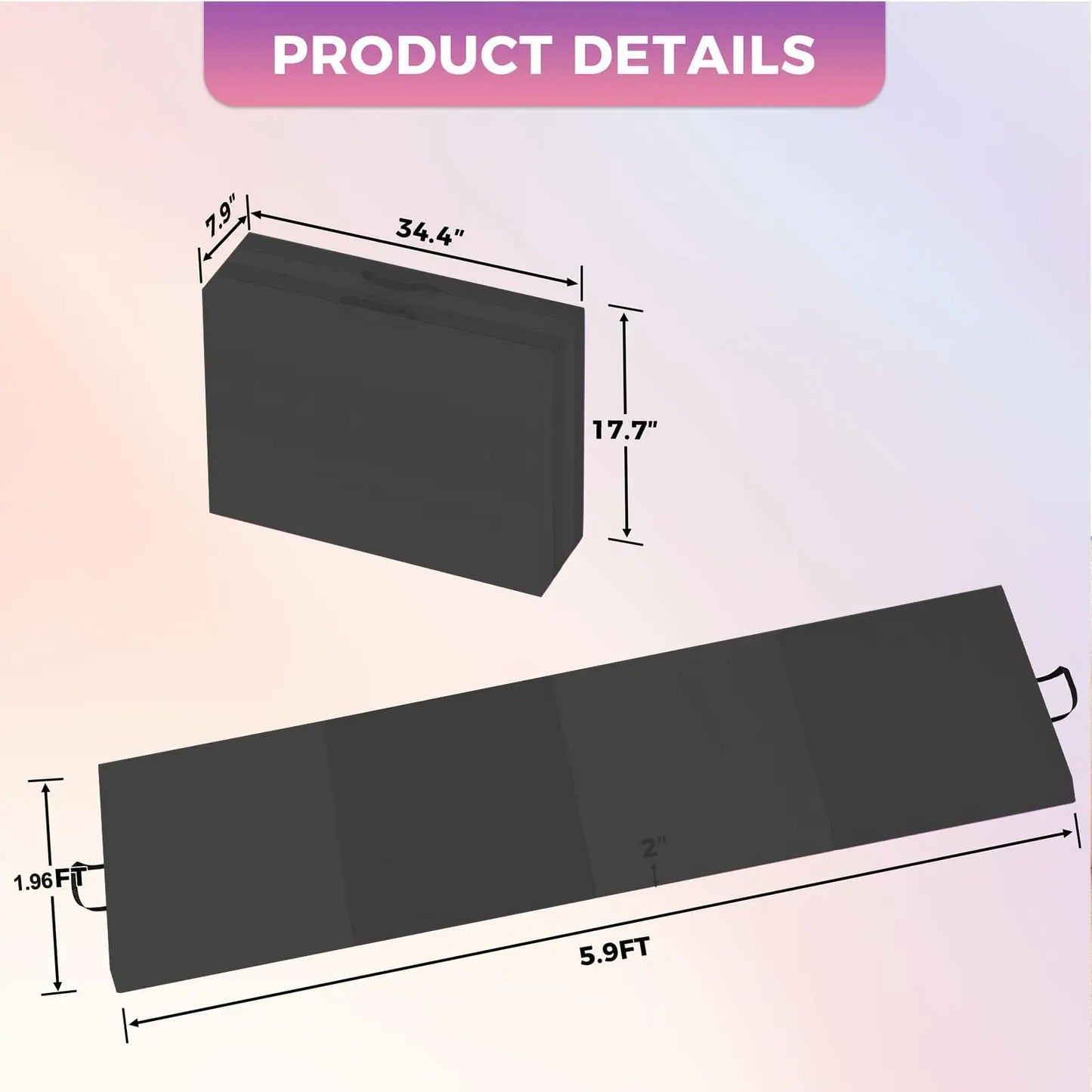 HiMISS Foldable Gymnastics Mat Home Gym Durable Exercise Tumbling Pad