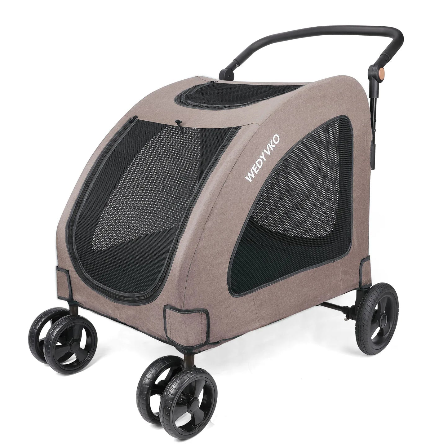 Heavy Duty Large Dog Stroller 120 Lbs 360 Wheels Foldable