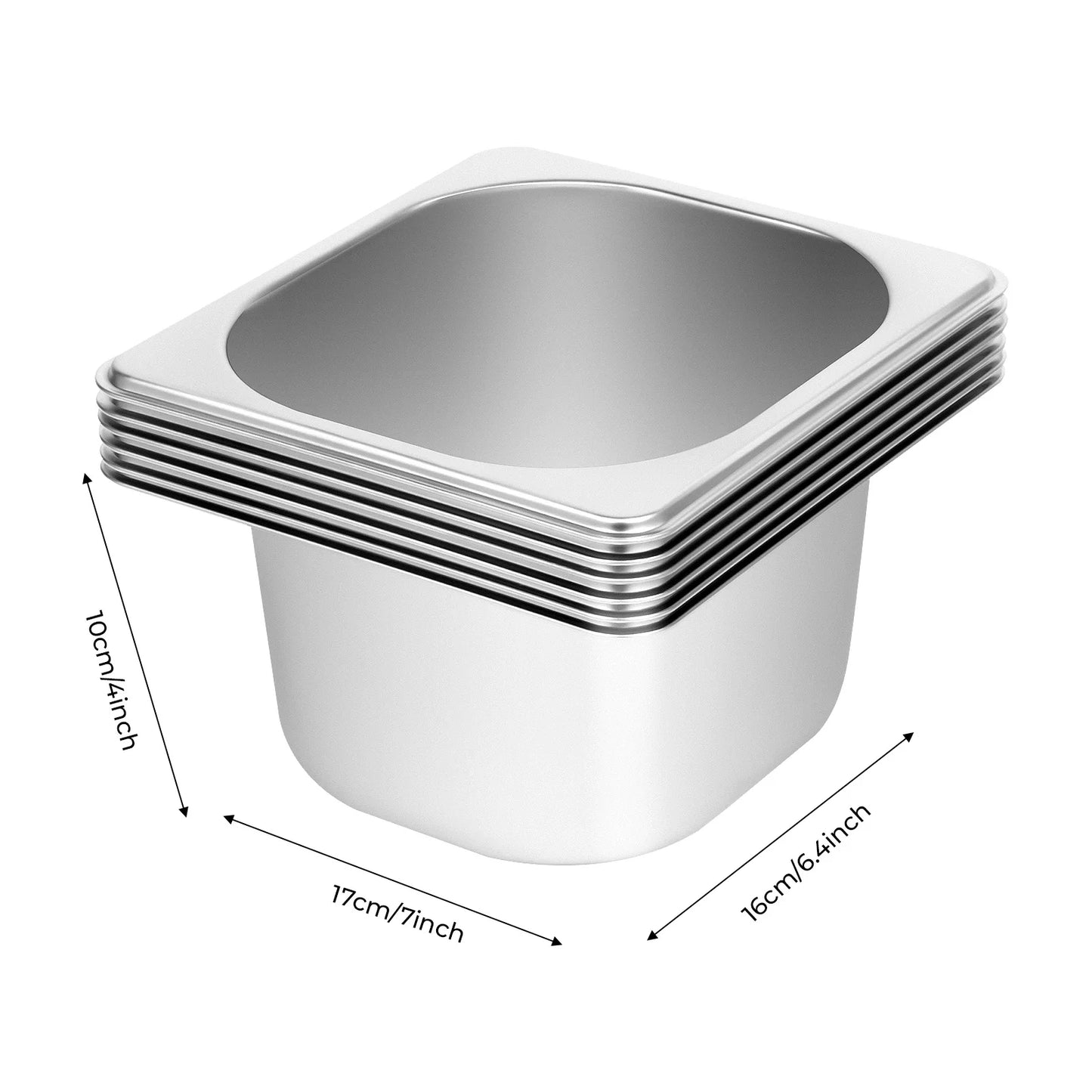 Bymaocar Countertop Buffet Tray With 6 Pans Condiment Dispenser