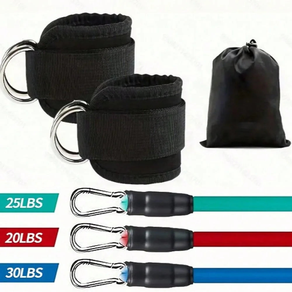 Ankle Resistance Bands Set For Leg Strength At Home Gym