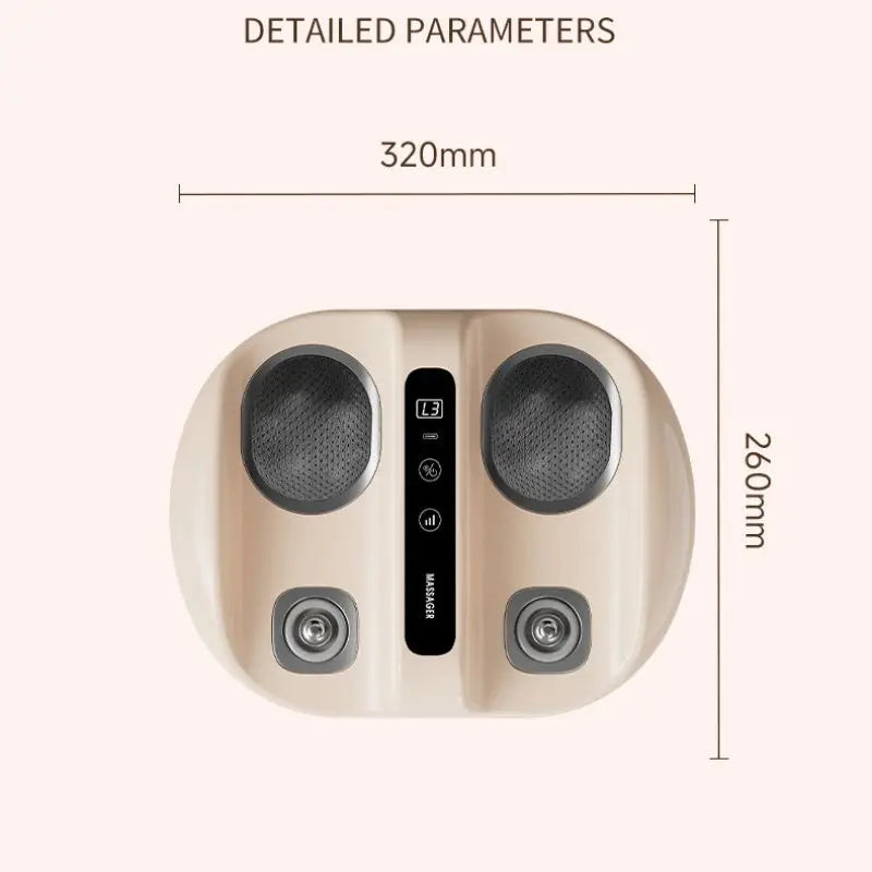 Mini Foot Massager with Hot Compress Deep Kneading and Vibration