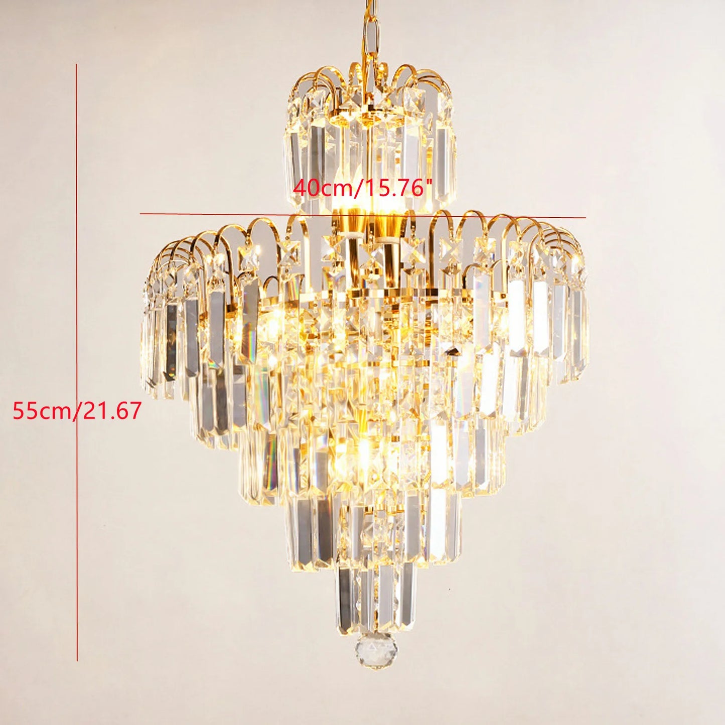 Elegant Modern K9 Crystal Chandelier Pendant Ceiling Light