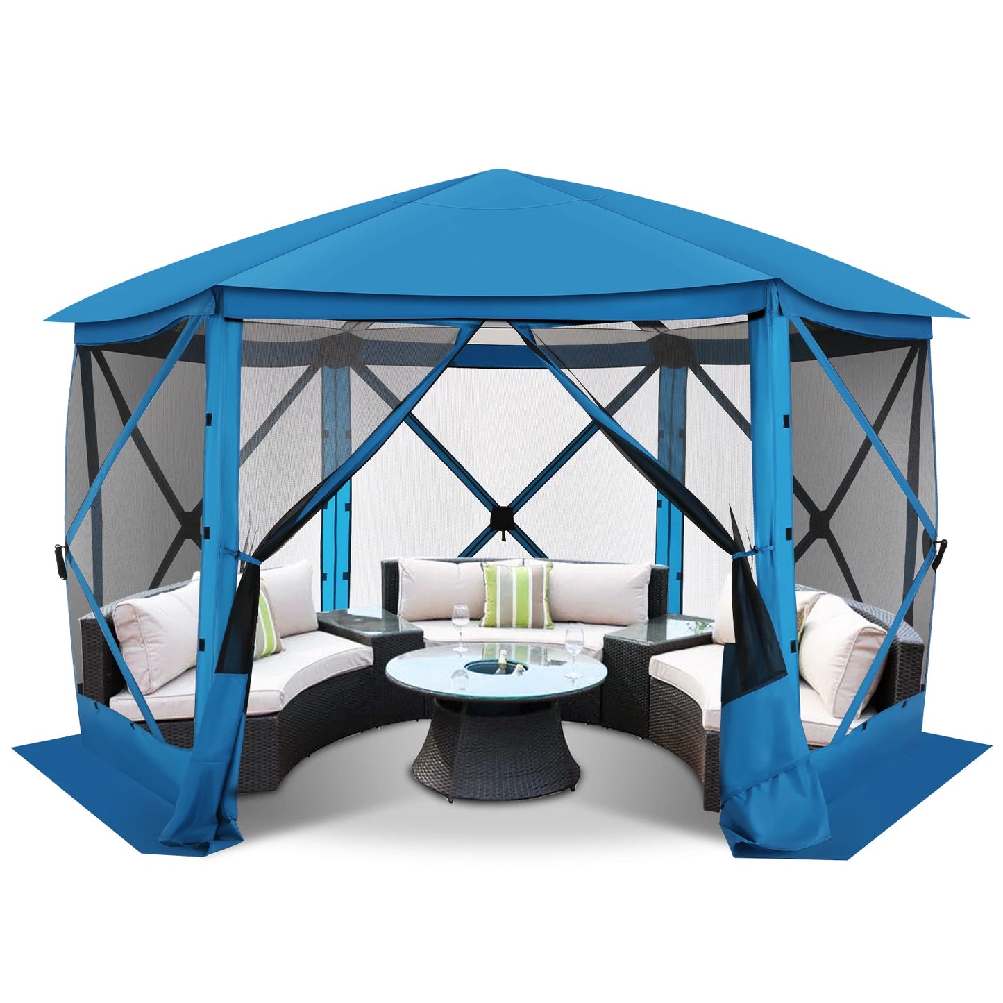Tooluck Pop Up Gazebo With Mosquito Netting And Awning