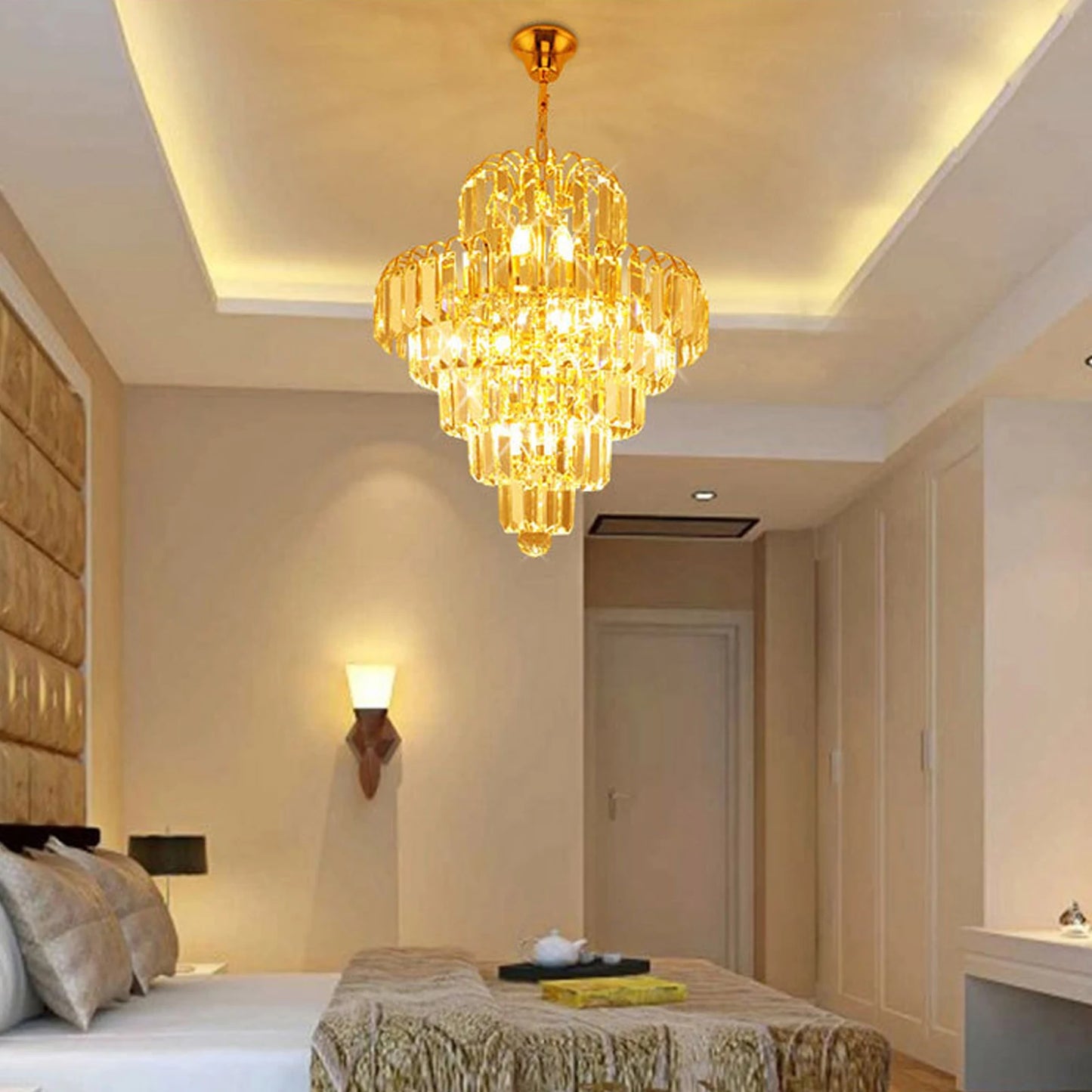 Elegant Modern K9 Crystal Chandelier Pendant Ceiling Light