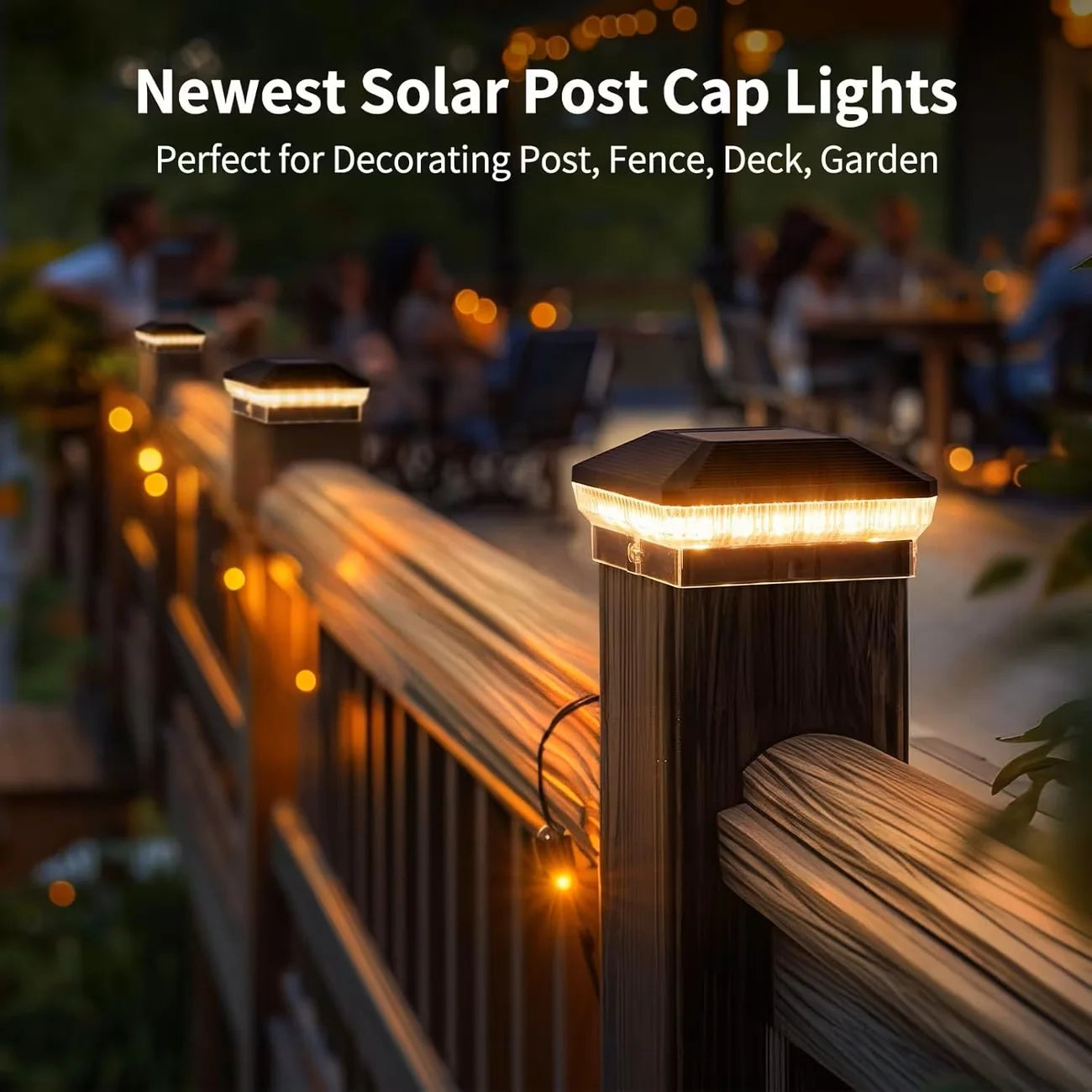 Solar Post Lights Outdoor 40 LEDs Fence Post 3 Modes