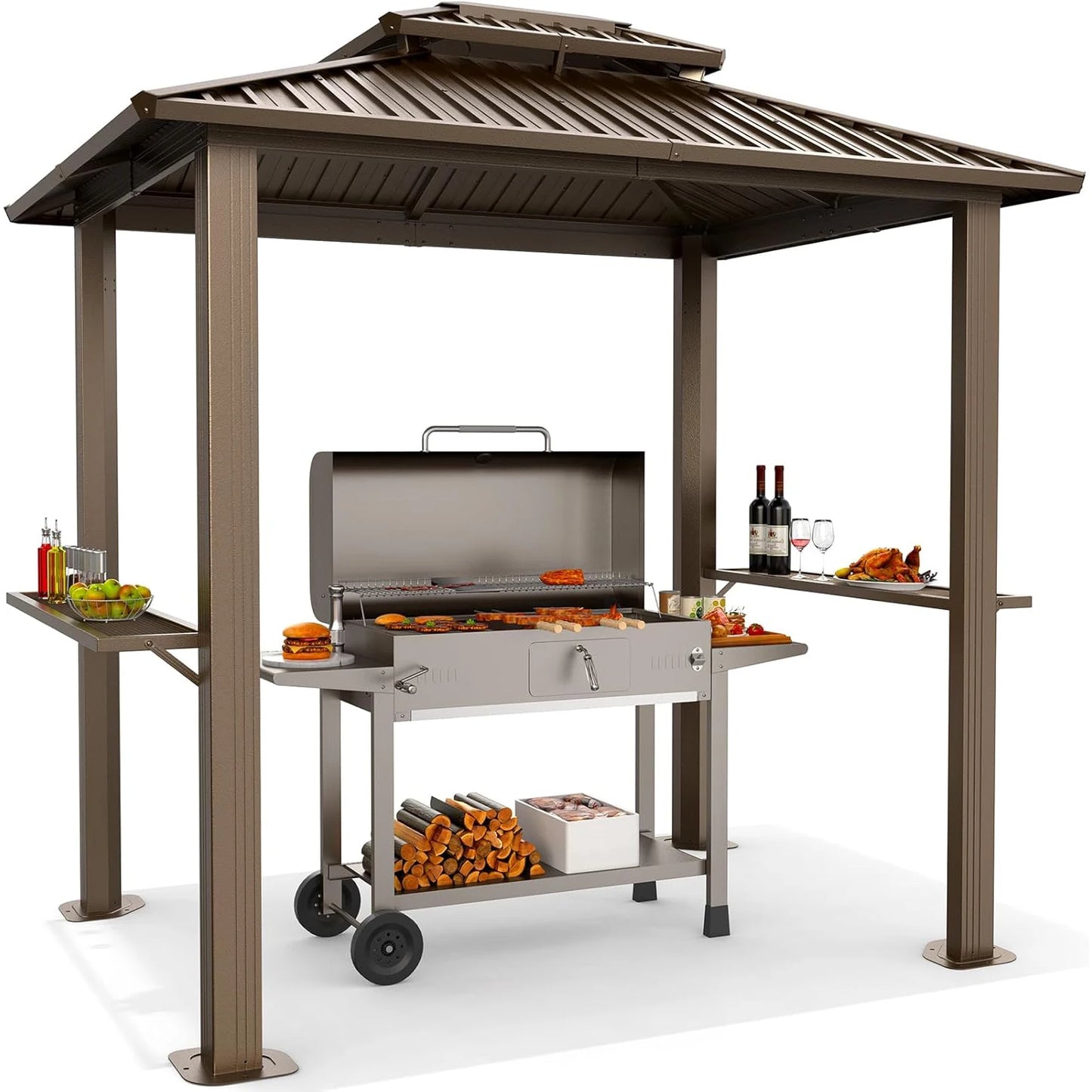 Tooluck Hardtop Gazebo With Galvanized Steel Roof And Aluminum Frame