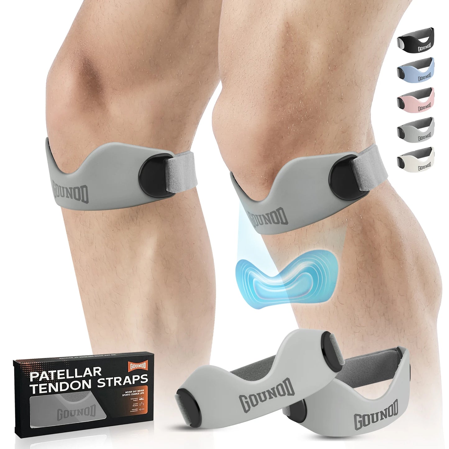 GOUNOD Patellar Tendon Support Strap For Knee Pain Relief