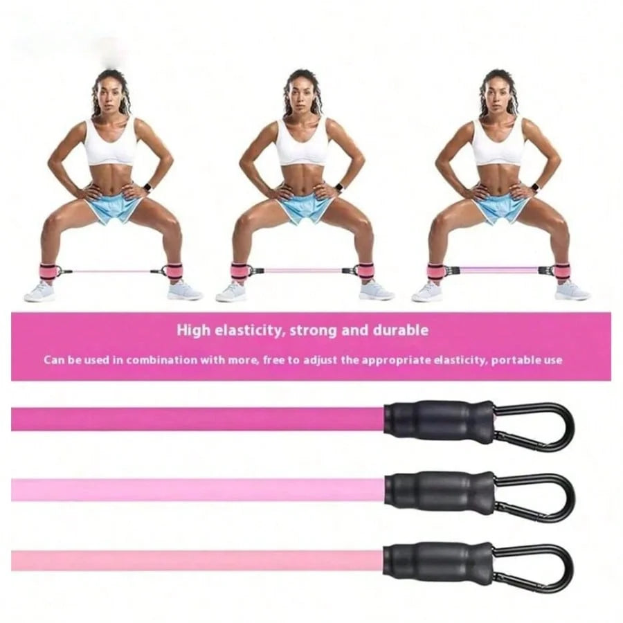 Ankle Resistance Bands Set For Leg Strength At Home Gym