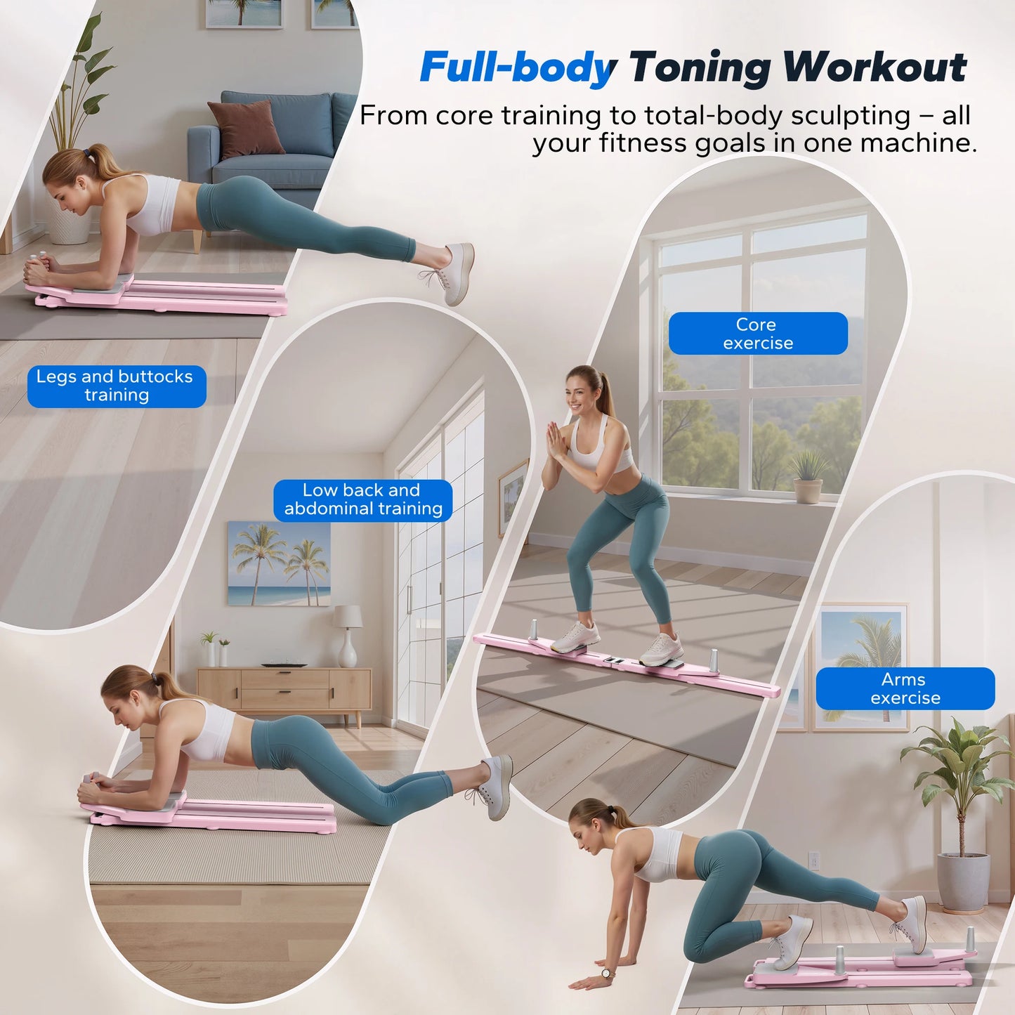 MERACH Pilates Board Abdominal Trainer With Anti Slip Design