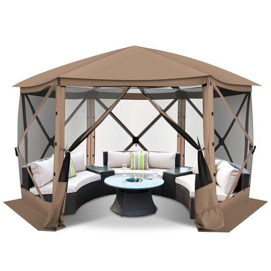 Tooluck Pop Up Gazebo With Mosquito Netting And Awning