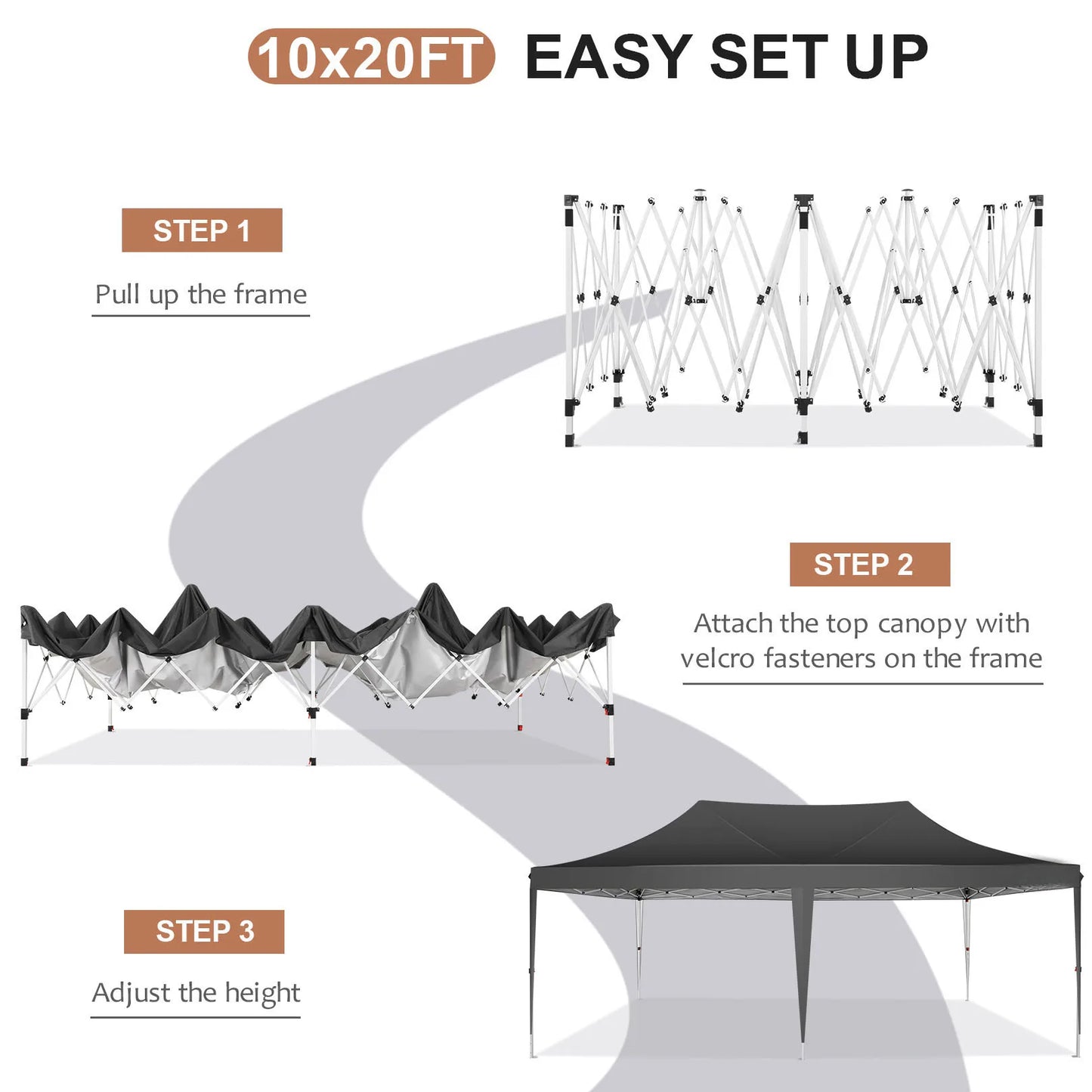 COBIZI Pop Up Canopy Gazebo With UV50 Waterproof Tent