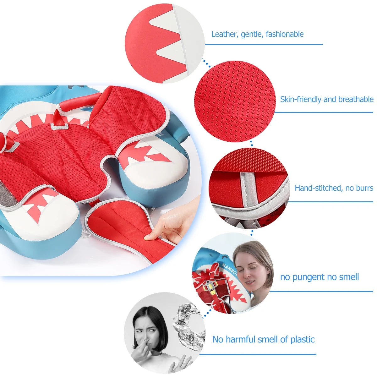 Mambobaby Baby Float With Canopy Solid Core For Infants