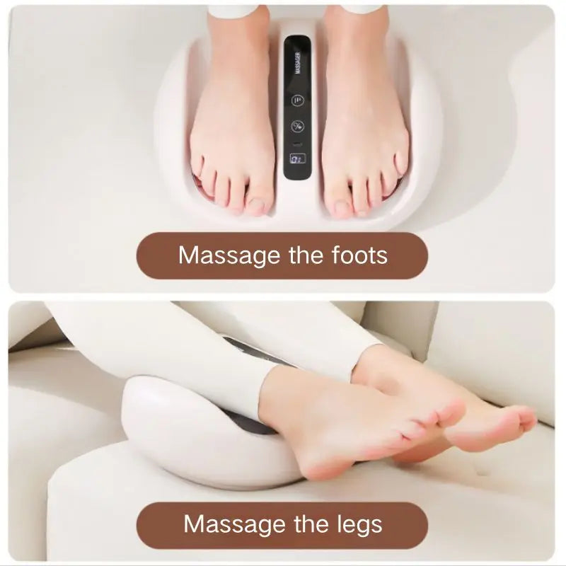 Mini Foot Massager with Hot Compress Deep Kneading and Vibration