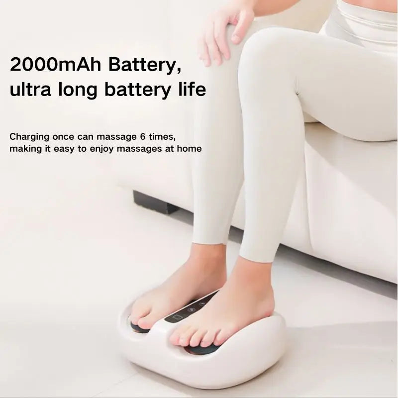 Mini Foot Massager with Hot Compress Deep Kneading and Vibration