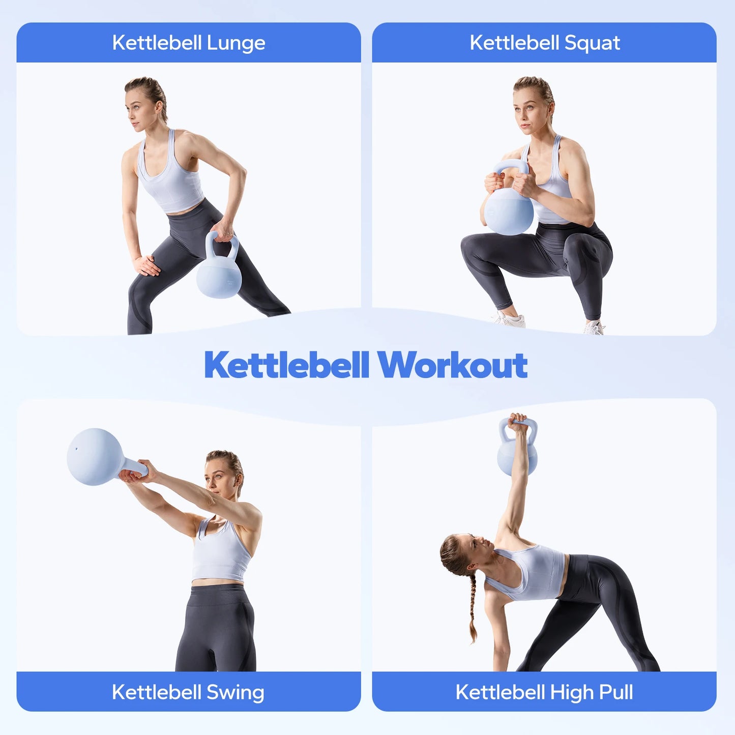 MERACH Soft Kettlebell Non Slip Wide Grip Handle Cushioned Base