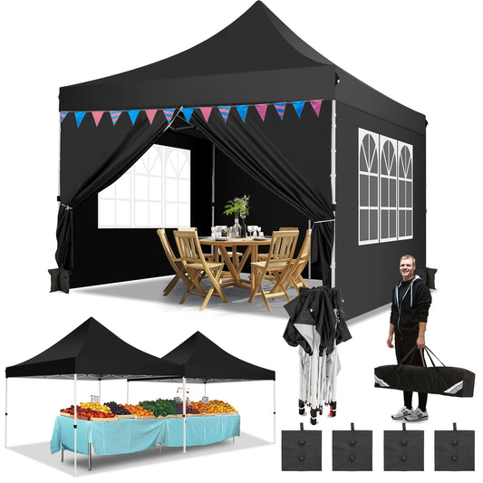 Tooluck Pop Up Canopy Tent With Sidewalls