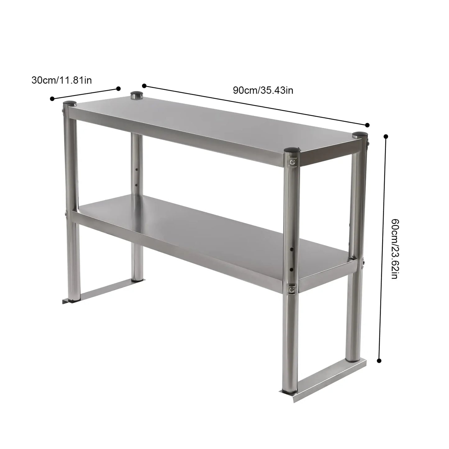 Bymaocar Double Tier Stainless Steel Overshelf For Prep Work