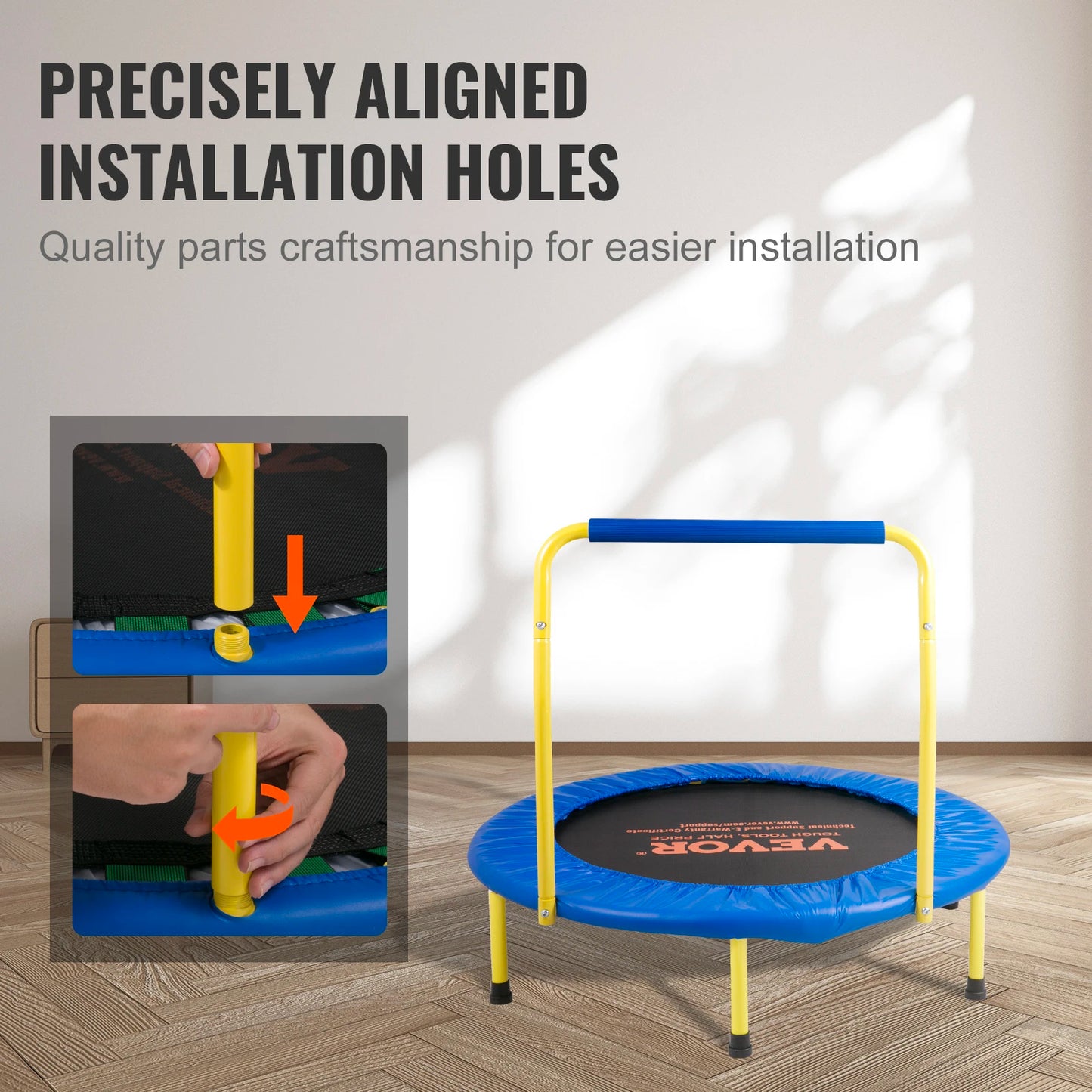 SucceBuy Kids Trampoline Indoor Outdoor Safe Exercise