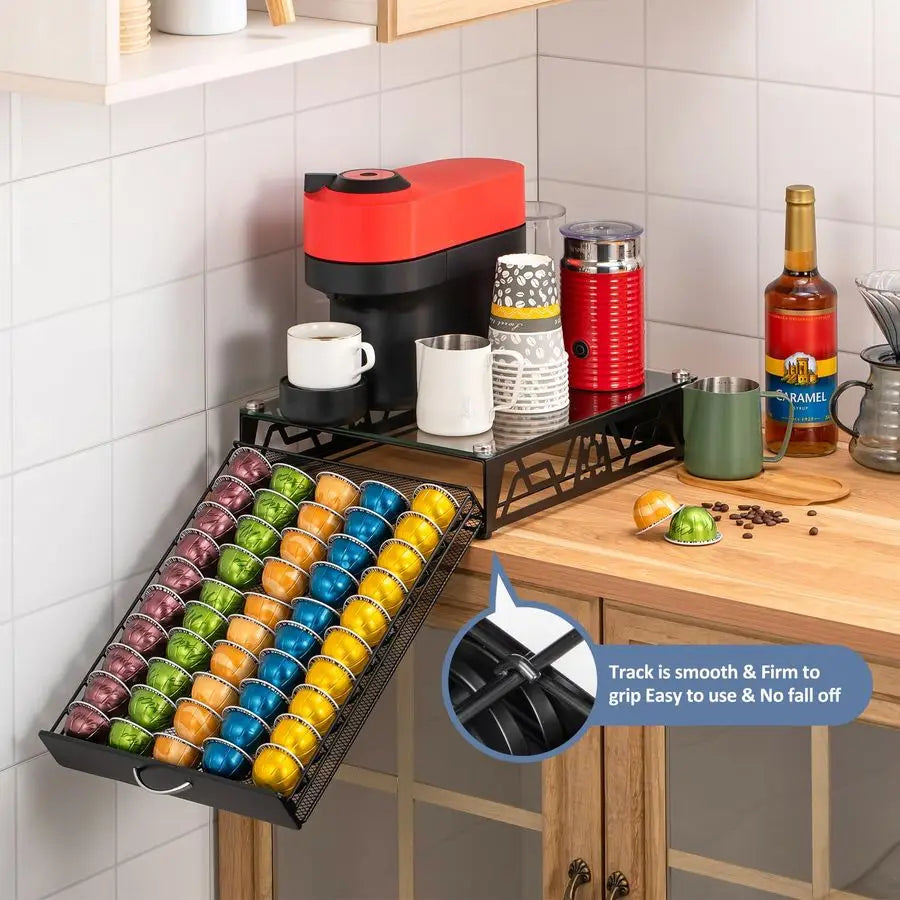 XMSJ Pod Holder Capsule Organizer For Nespresso Vertuo Pods