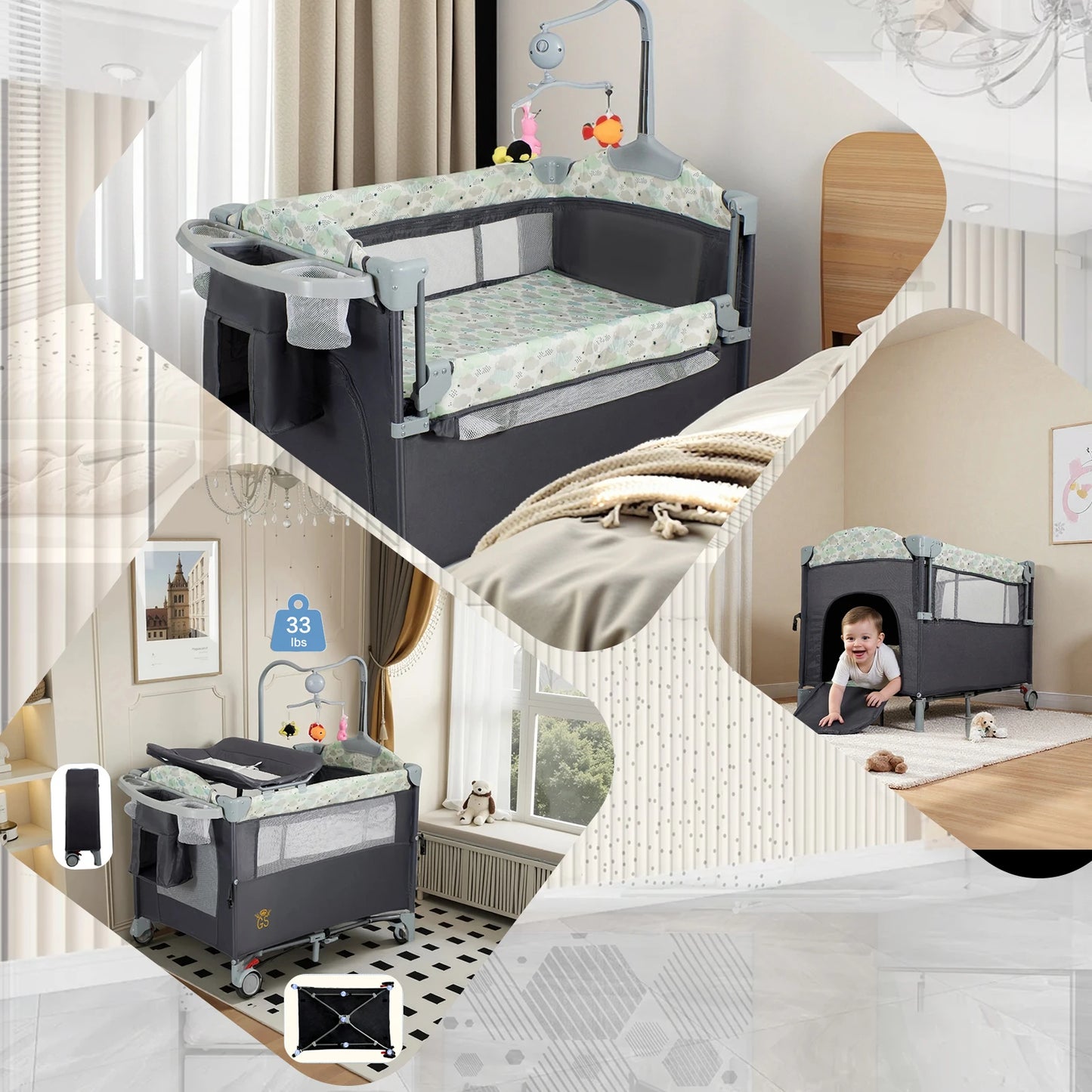 Pack N Play Portable Playard With Bassinet And Changing Table