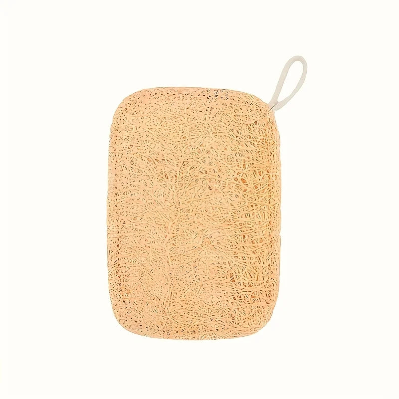6pcs Natural Loofah Exfoliating Sponges Bamboo Fiber Cleaning Pads