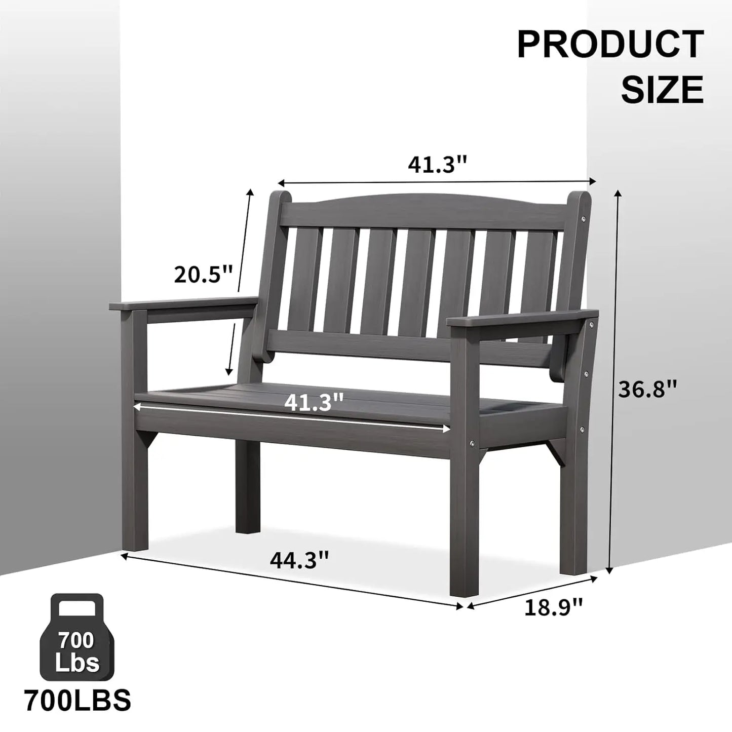 All-Weather Poly Lumber Memorial Garden Bench Rot-Resistant