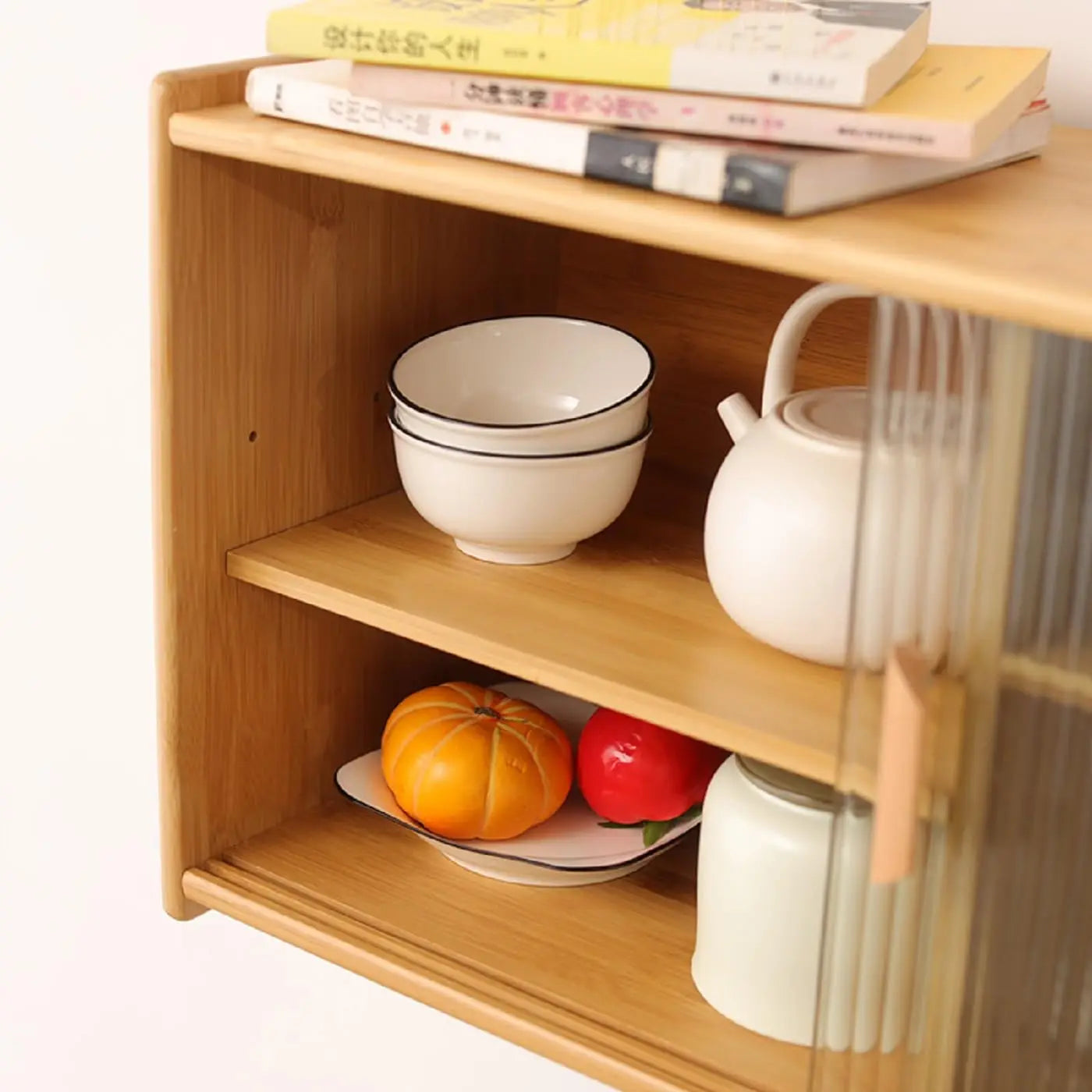 Gdrasuya10 Bamboo Kitchen Pantry Storage Cabinet With 4 Shelves