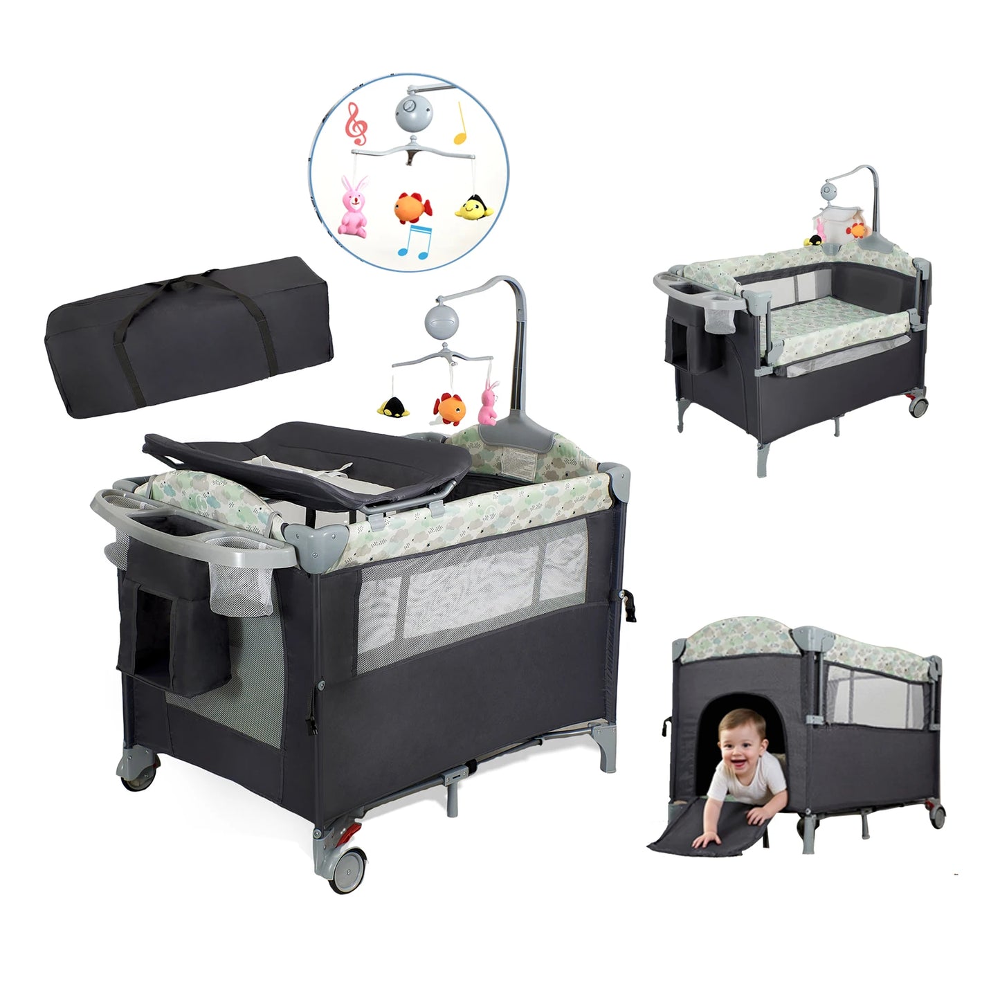 Pack N Play Portable Playard With Bassinet And Changing Table