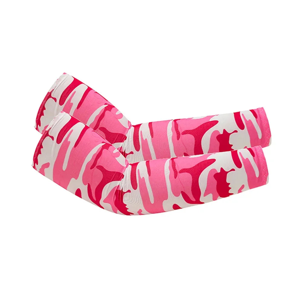 Two Pack Unisex Cooling Arm Sleeves UV Protection For Running Cycling Fishing