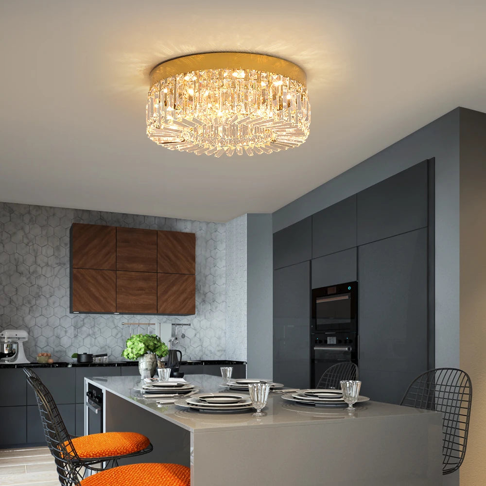 VETRULUS Crystal Ceiling Lamp Living Room Modern Chandelier