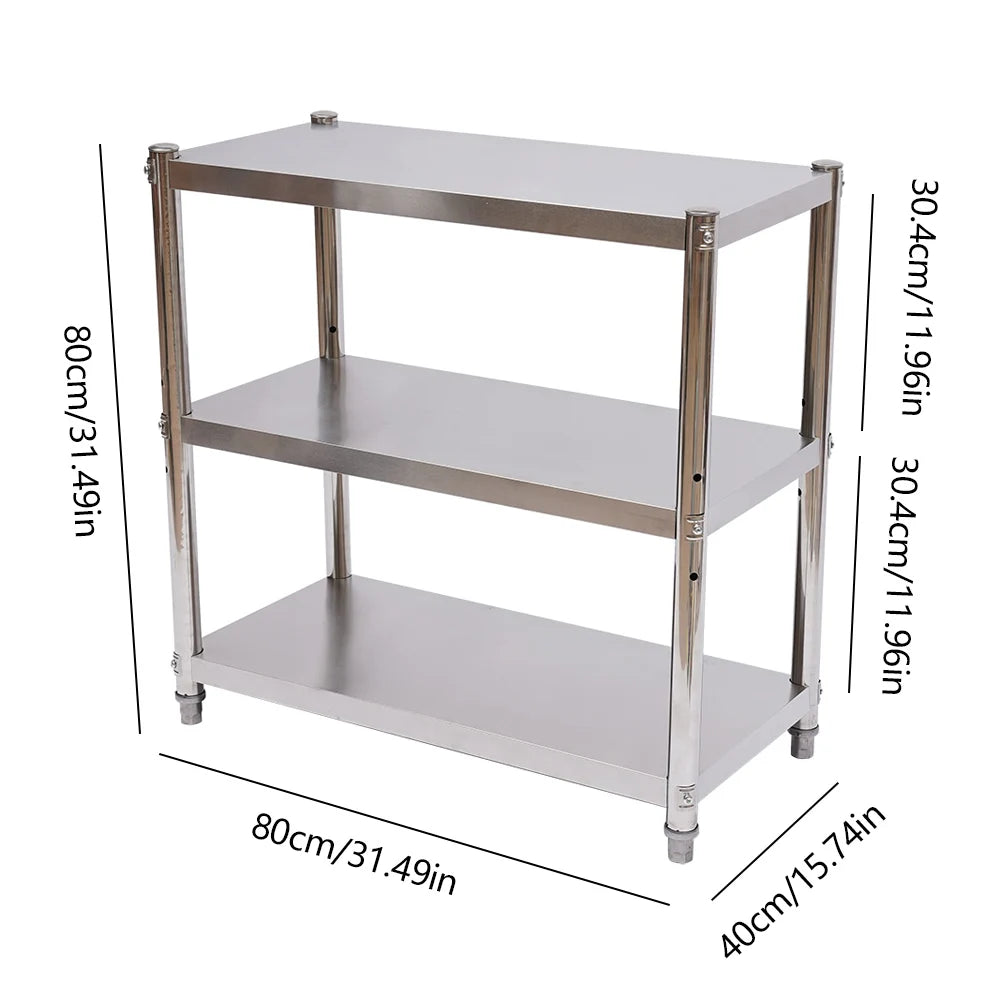 Stainless Steel Heavy Duty Storage Shelving Rack Pantries And Kitchens